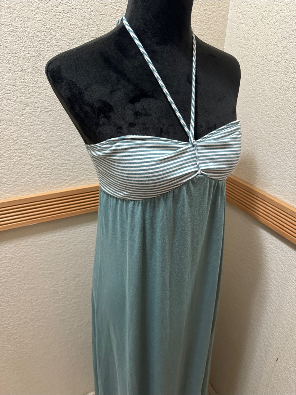Mossimo Supply Co. Sage Green Strapless Halter Maxi Dress Size S - Picture 3 of 8